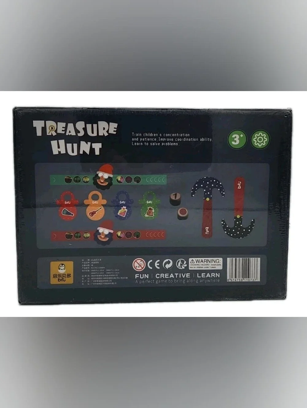 BFU Treasure Hunt Childrens Learning Game Solve Problems, Patience, Coordination
